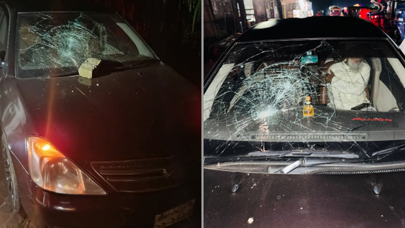 হবিগঞ্জ ৪ আসনের জামায়াত প্রার্থীর গাড়িতে ইট নিক্ষেপ, ভাঙচুর