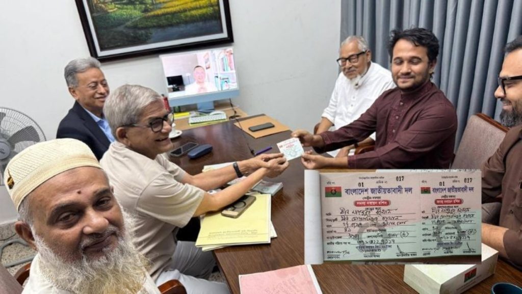 বিএনপিতে যোগ দিলেন শহীদ মীর মুগ্ধের যমজ ভাই মীর মাহবুবুর রহমান স্নিগ্ধ